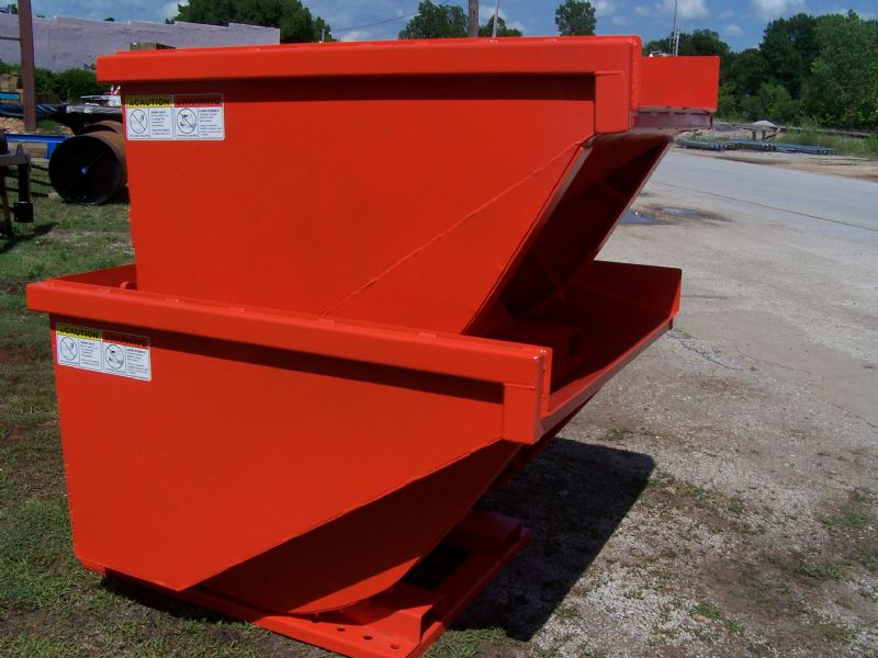 Different sizes of tilt dumpsters